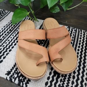 Elaver Kork Ease light brown tan sandals cork bottom